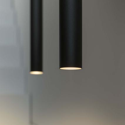 Ideal Lux - Lámpara LED colgante ULTRATHIN LED/11,5W/230V CRI 90 negro