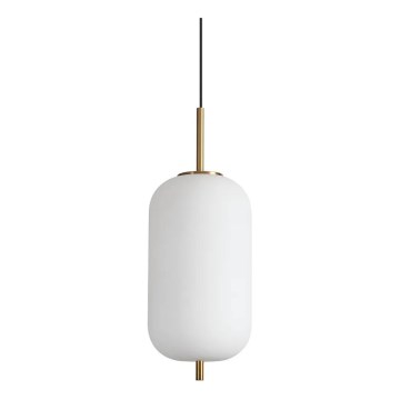 Ideal Lux - Lámpara LED colgante UMILE LED/20W/230V diá. 22 cm CRI 90 latón/blanco