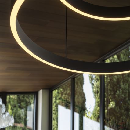 Ideal Lux - Lámpara LED colgante WAVES LED/45W/230V CRI 90 negro