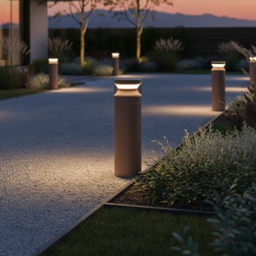 Ideal Lux - Lámpara LED de exterior BOEING LED/14W/230V 40 cm CRI 90 IP65 marrón