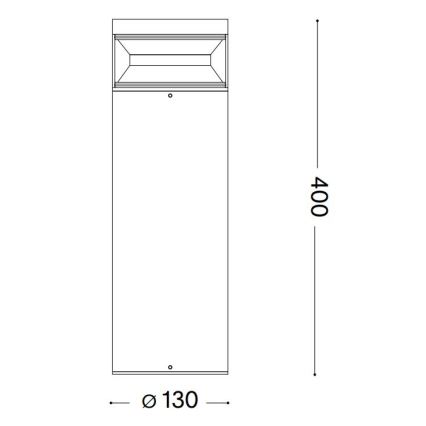 Ideal Lux - Lámpara LED de exterior BOEING LED/14W/230V 40 cm CRI 90 IP65 negro