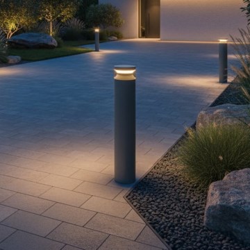 Ideal Lux - Lámpara LED de exterior BOEING LED/14W/230V diá. 70 cm CRI 90 IP65 antracita