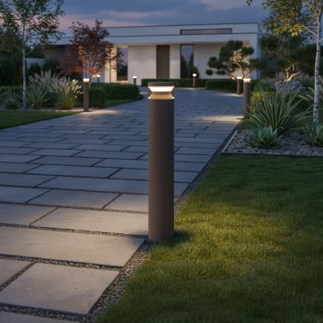 Ideal Lux - Lámpara LED de exterior BOEING LED/14W/230V diá. 70 cm CRI 90 IP65 marrón