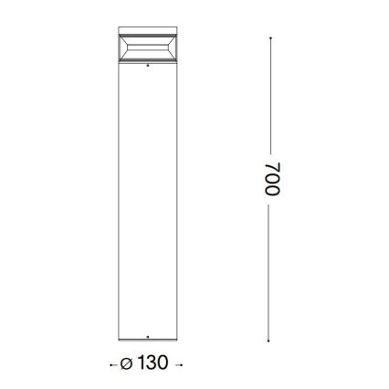 Ideal Lux - Lámpara LED de exterior BOEING LED/14W/230V diá. 70 cm CRI 90 IP65 marrón