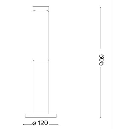 Ideal Lux - Lámpara LED de exterior ETERE LED/9,5W/230V 4000K 60 cm CRI 90 IP44 marrón