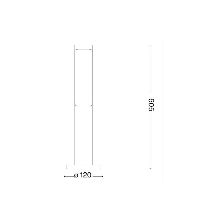 Ideal Lux - Lámpara LED de exterior ETERE LED/9,5W/230V 4000K 60 cm CRI 90 IP44 marrón