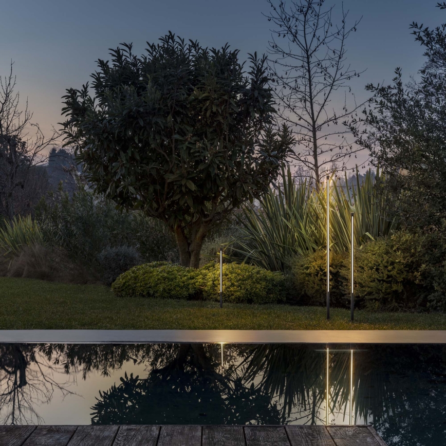 Ideal Lux - Lámpara LED de exterior JEDI LED/25W/230V 160 cm CRI 90 IP65 antracita