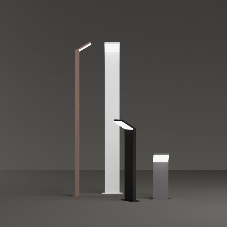 Ideal Lux - Lámpara LED de exterior STYLE LED/8,5W/230V 4000K 50 cm CRI 90 IP54 marrón