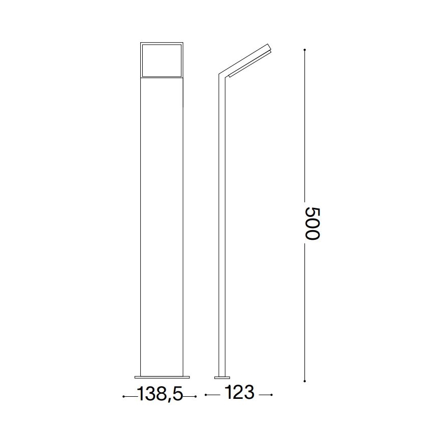 Ideal Lux - Lámpara LED de exterior STYLE LED/8,5W/230V 3000K 50 cm CRI 90 IP54 antracita