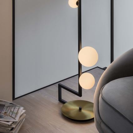 Ideal Lux - Lámpara LED de pie BIRDS 5xG9/3W/230V negro/dorado