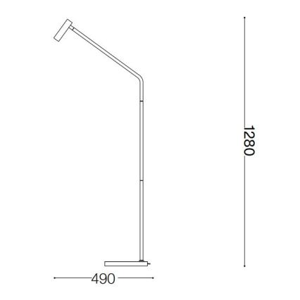 Ideal Lux - Lámpara LED de pie EASY LED/3,5W/230V CRI 90 negro