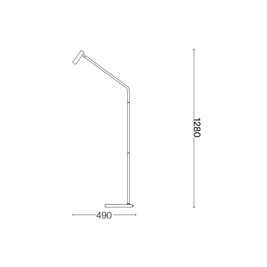 Ideal Lux - Lámpara LED de pie EASY LED/3,5W/230V CRI 90 negro