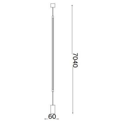 Ideal Lux - Lámpara LED de pie FILO LED/14W/230V 2700K CRI 90 latón