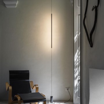 Ideal Lux - Lámpara LED de pie FILO LED/14W/230V 2700K CRI 90 negro