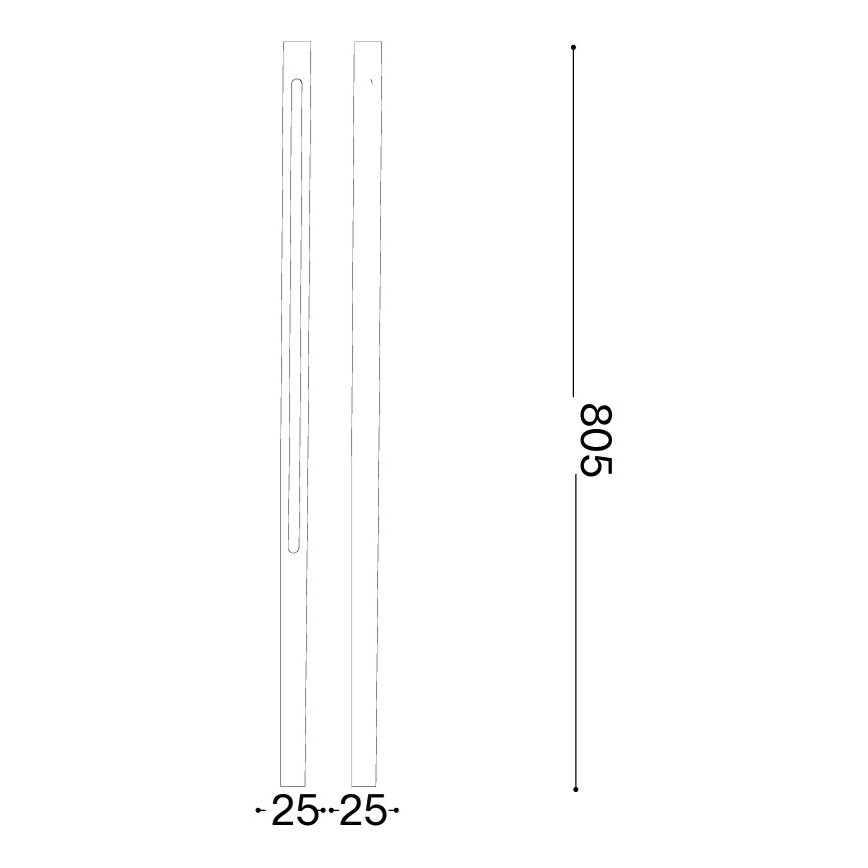 Ideal Lux - Lámpara LED exterior JEDI LED/12W/230V 80 cm CRI 90 IP65 antracita