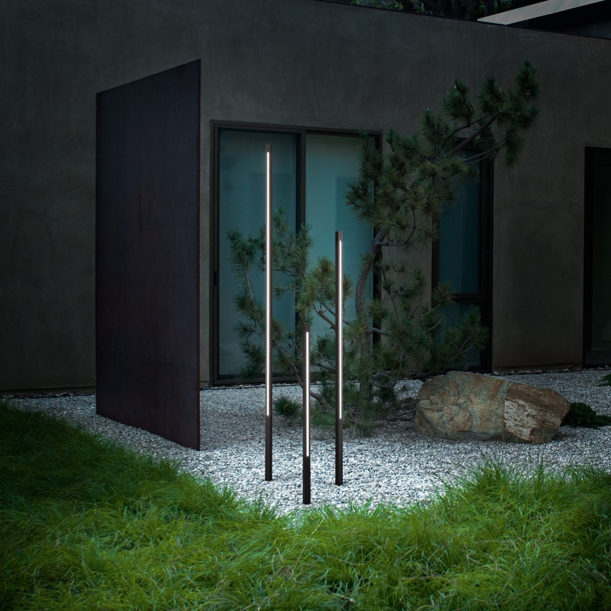 Ideal Lux - Lámpara LED exterior JEDI LED/7W/230V 40 cm CRI 90 IP65 marrón