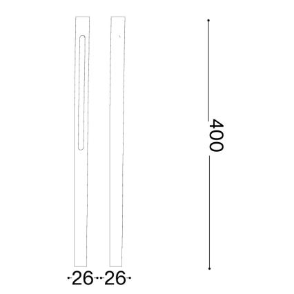 Ideal Lux - Lámpara LED exterior JEDI LED/7W/230V 40 cm CRI 90 IP65 marrón