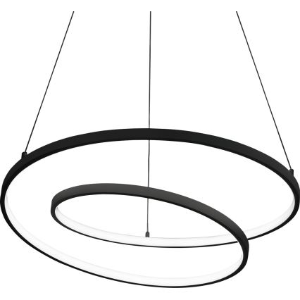 Ideal Lux - Lámpara colgante LED regulable con cable OZ LED/48W/230V Ø 60 cm CRI 90 negro
