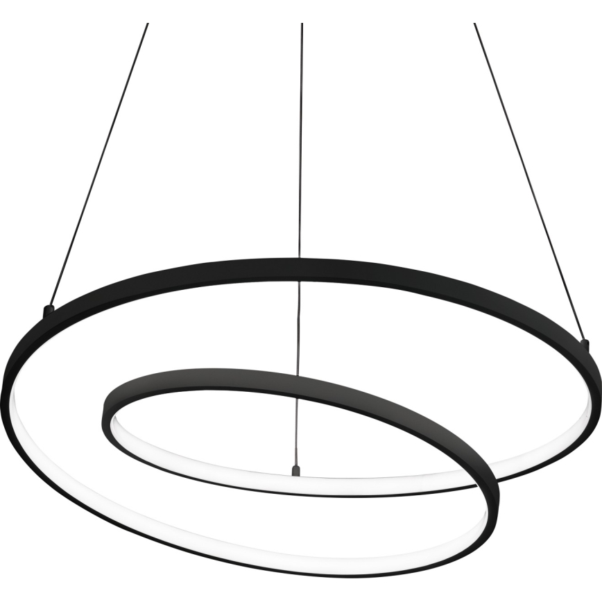 Ideal Lux - Lámpara colgante LED regulable con cable OZ LED/48W/230V Ø 60 cm CRI 90 negro