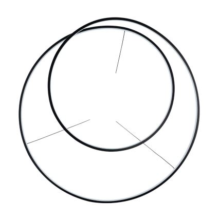 Ideal Lux - Lámpara colgante LED regulable con cable OZ LED/48W/230V Ø 60 cm CRI 90 negro