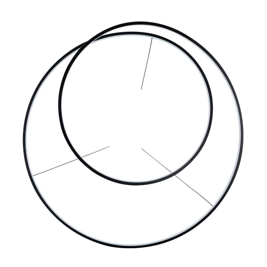 Ideal Lux - Lámpara colgante LED regulable con cable OZ LED/48W/230V Ø 60 cm CRI 90 negro
