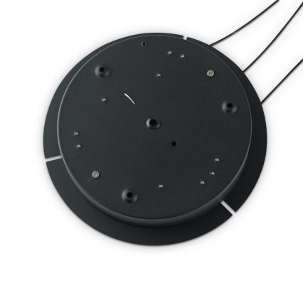 Ideal Lux - Lámpara colgante LED regulable con cable OZ LED/48W/230V Ø 60 cm CRI 90 negro