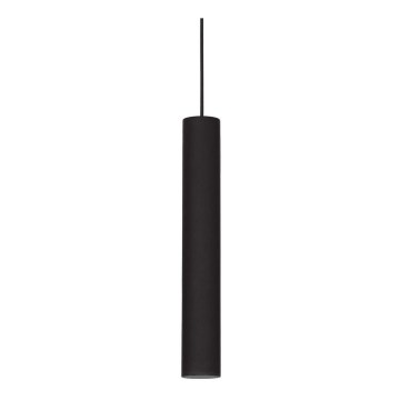Ideal Lux - Lámpara LED suspendida en cable LOOK 1xGU10/7W/230V CRI 90 diám. 6 cm negra