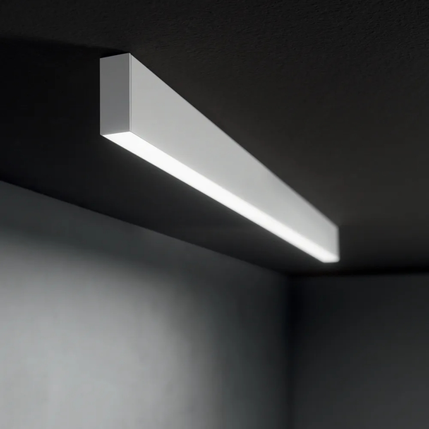 Ideal Lux - Lámpara LED suspendida en cable STEEL LED/29W/230V 3000K CRI 90 120 cm blanca