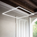 Ideal Lux - Lámpara LED suspendida por cable ORACLE SLIM LED/53W/230V 3000K CRI 90 90x90 cm blanca