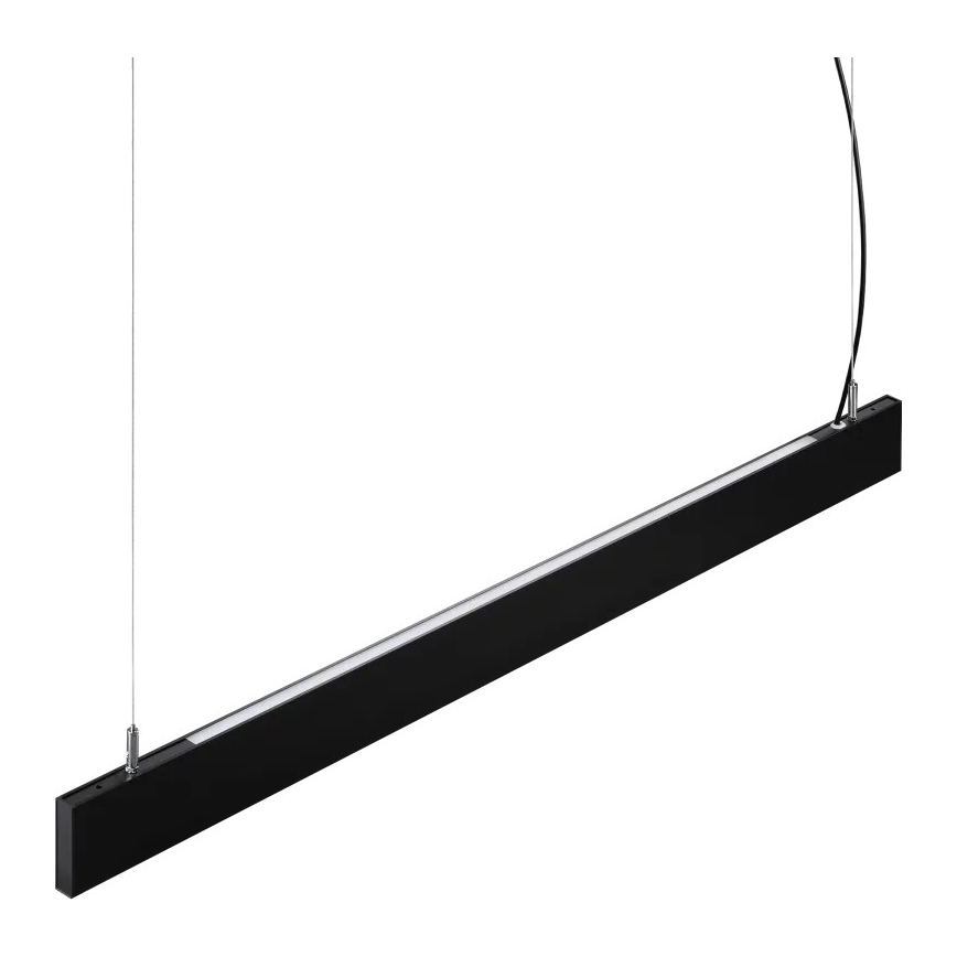 Ideal Lux - Lámpara LED suspendida por cable STEEL LED/29W/230V 4000K CRI 90 120 cm negra