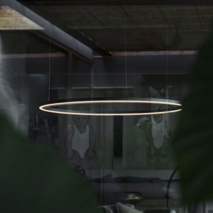 Ideal Lux - Lámpara LED suspendida con cable ORACLE LED/83W/230V 3000K IRC 90, diámetro 150 cm, negra