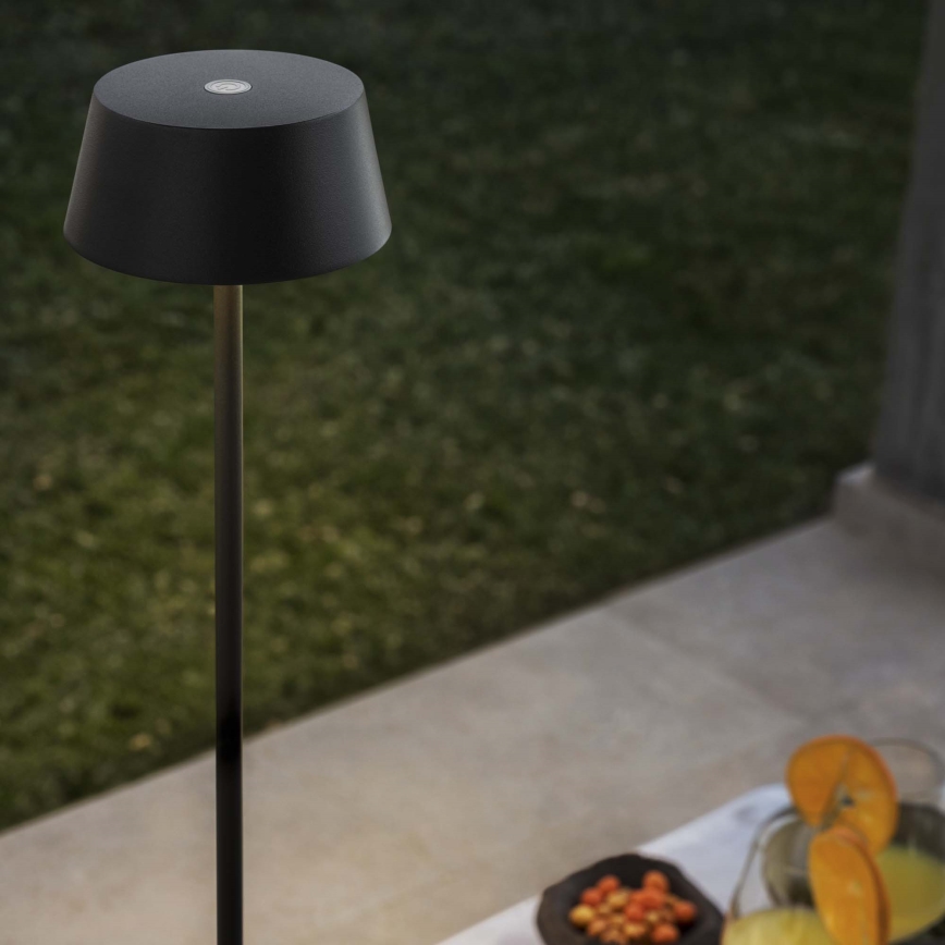 Ideal Lux - Lámpara exterior táctil LED regulable PURE LED/1,5W/3,7V 2200 mAh CRI 90 IP54 negra