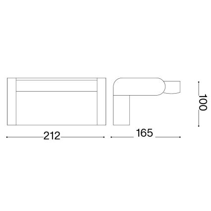 Ideal Lux - Aplique de pared LED para exterior con sensor SWIPE LED/21W/230V CRI 90 IP54 gris
