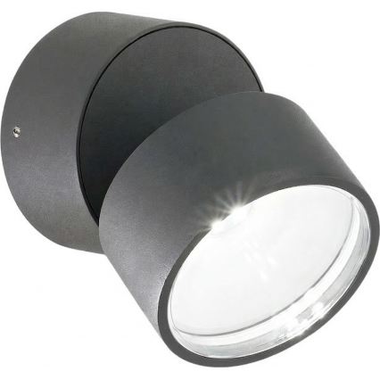 Ideal Lux - Aplique de pared LED para exterior OMEGA LED/7W/230V CRI 90 IP54 antracita