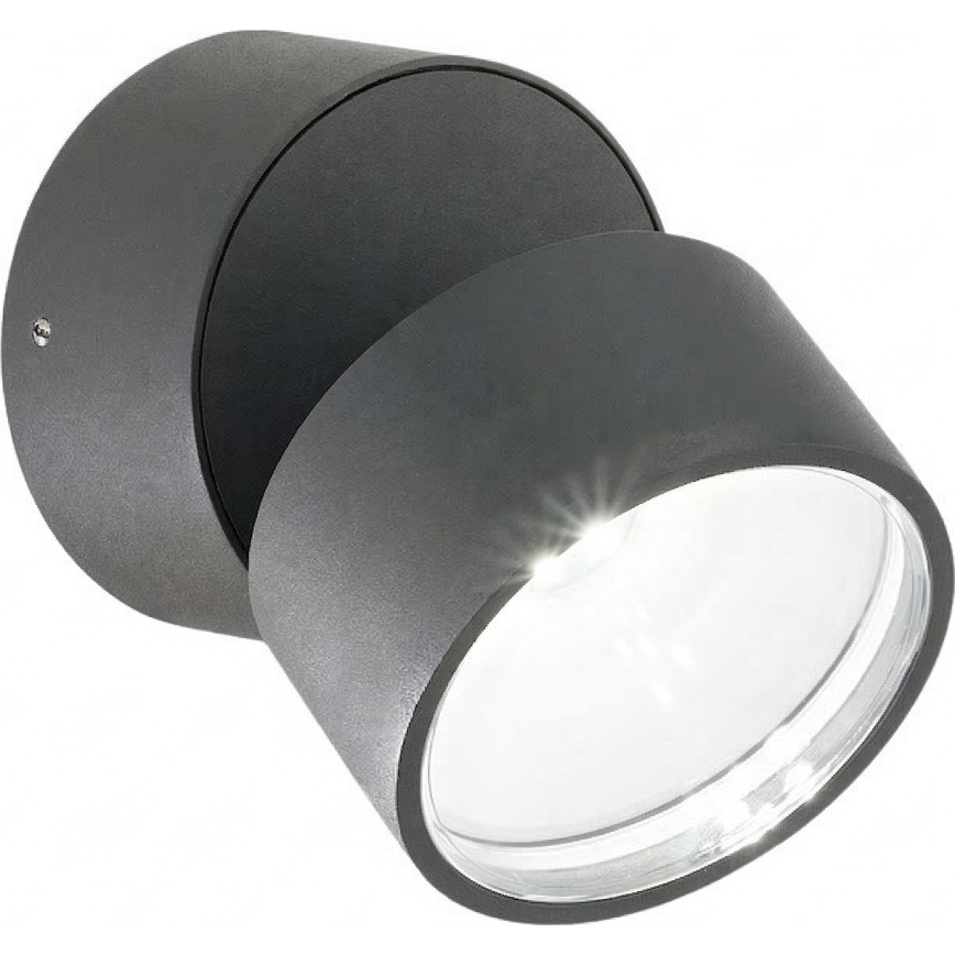 Ideal Lux - Aplique de pared LED para exterior OMEGA LED/7W/230V CRI 90 IP54 antracita