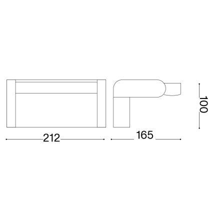 Ideal Lux - LED Aplique para exterior con sensor SWIPE LED/21W/230V CRI 90 IP54 antracita