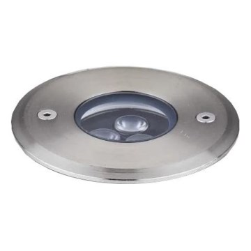 Ideal Lux - LED Lámpara empotrable de suelo FLOOR LED/3W/230V diá. 9 cm CRI 90 IP67 cromo brillante