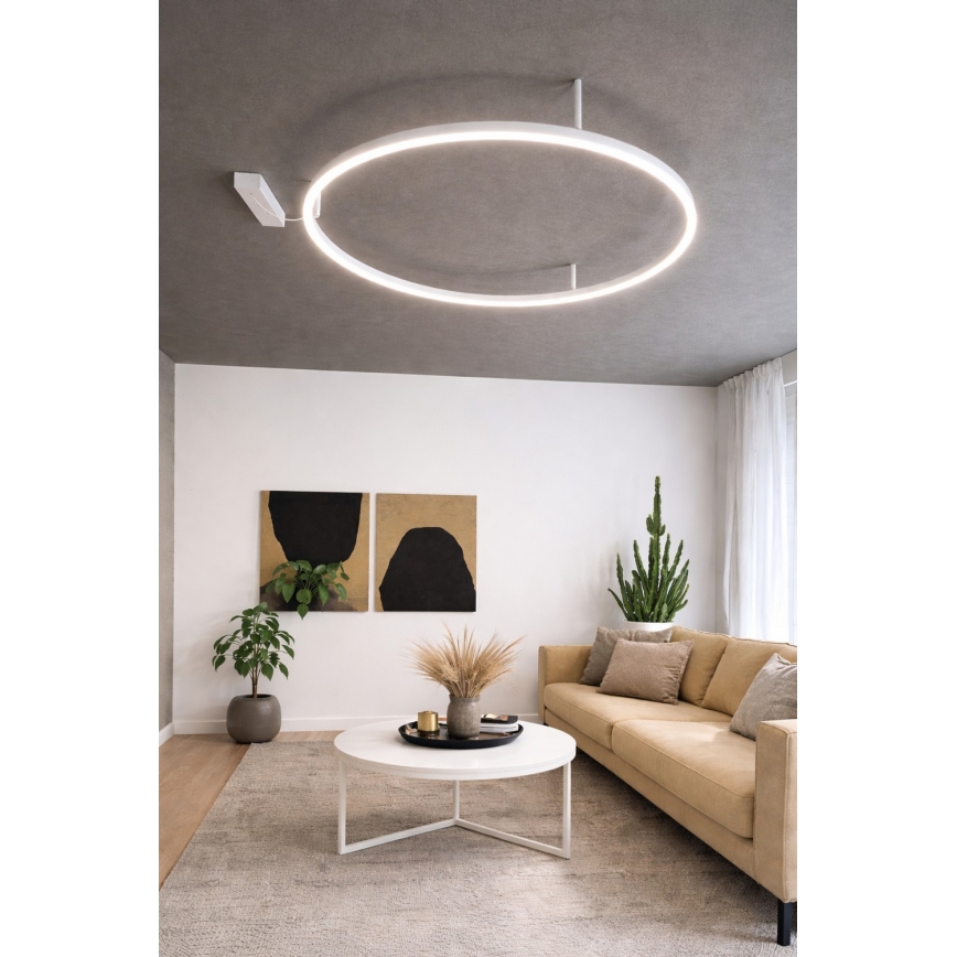 Ideal Lux - Lámpara de techo LED ORACLE SLIM LED/29W/230V 2700K CRI 90 Ø 50 cm blanca