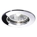 Ideal Lux - Luminaria empotrable JAZZ 1xGU10/50W/230V, diámetro 7,7 cm, cromo brillante