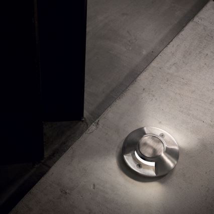 Ideal Lux - Luminaria empotrable para tránsito ROCKET LED/3W/230V CRI 90 IK08 IP67 cromo mate