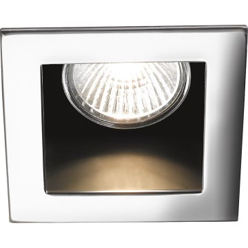 Ideal Lux - Luminaria empotrada de techo FUNKY 1xGU10/50W/230V 9x9 cm acabado cromado brillante
