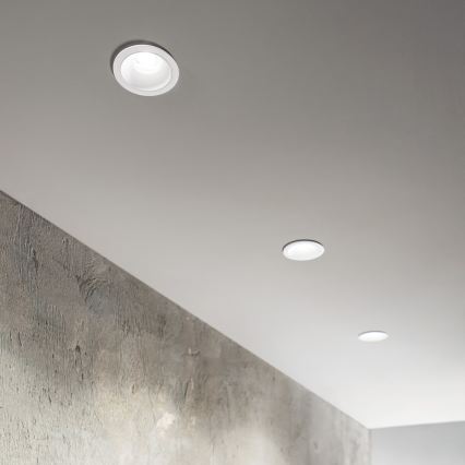 Ideal Lux - Luminaria empotrada LED GAME TRIM LED/11W/230V 3000K CRI 90 Ø 8,5 cm IP40 blanca