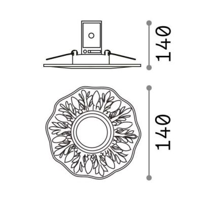 Ideal Lux - Luminaria empotrada POLKA 1xGU10/50W/230V bronce