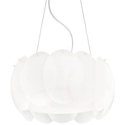 Ideal Lux - Pantalla de repuesto para candelabro y luminaria de techo OVALINO, blanca