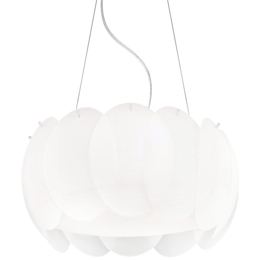 Ideal Lux - Pantalla de repuesto para candelabro y luminaria de techo OVALINO, blanca