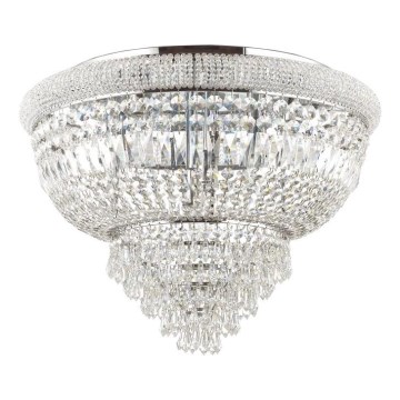 Ideal Lux - Plafón de cristal DUBAI 24xE14/28W/230V diá. 78 cm cromo brillante