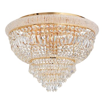 Ideal Lux - Plafón de cristal DUBAI 24xE14/28W/230V diá. 78 cm dorado