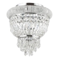 Ideal Lux - Plafón de cristal DUBAI 3xE14/28W/230V diá. 32 cm cromo brillante