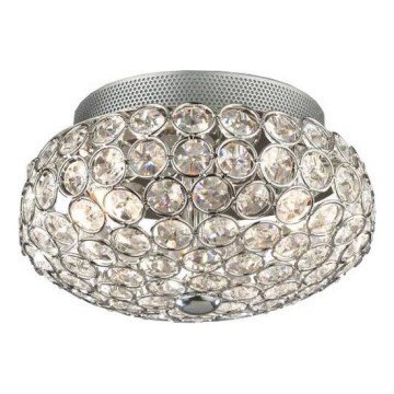 Ideal Lux - Plafón LED de cristal KING 3xG9/3W/230V diá. 25,5 cm cromo brillante