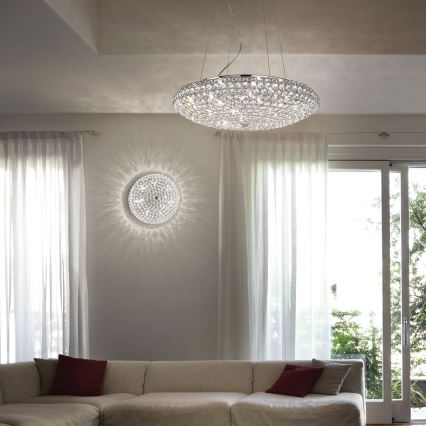 Ideal Lux - Plafón LED de cristal KING 3xG9/3W/230V diá. 25,5 cm cromo brillante